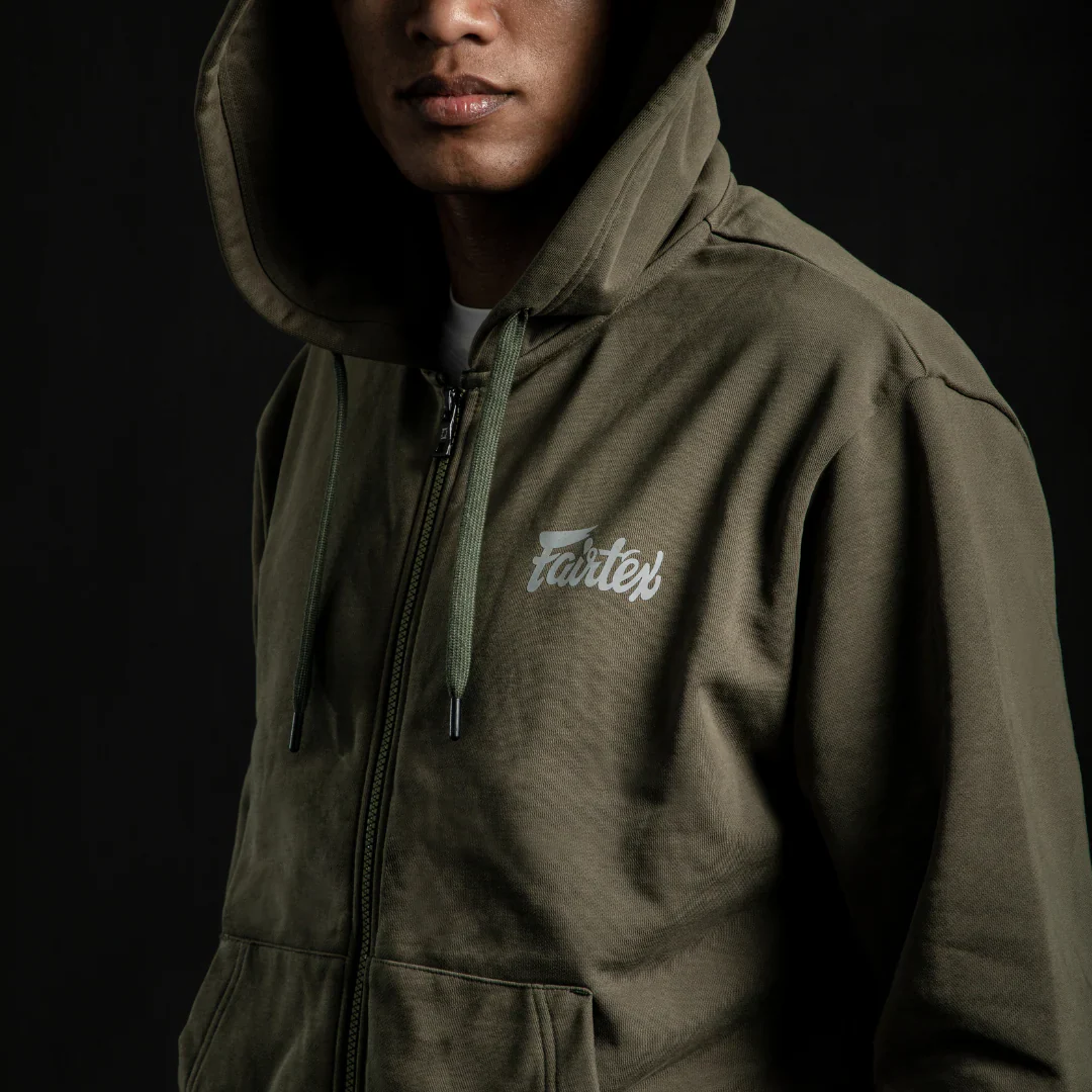 Camisola Fairtex FHS22 com capuz Verde  - Image 4
