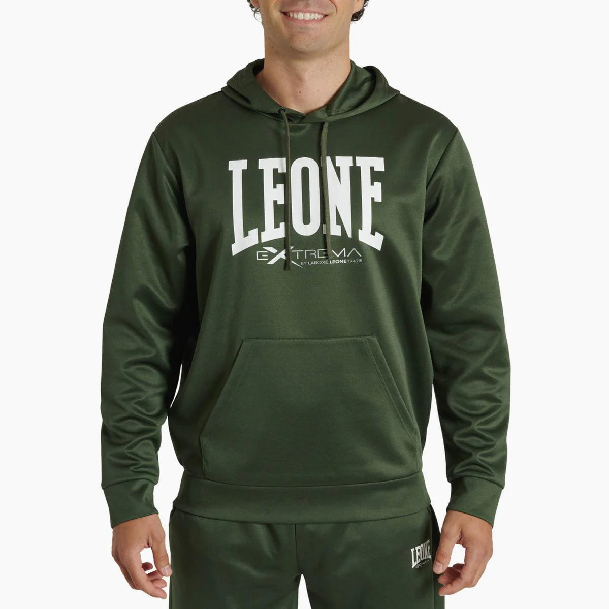 Sweatshirt Leone Logo com capuz ABX119 Verde 