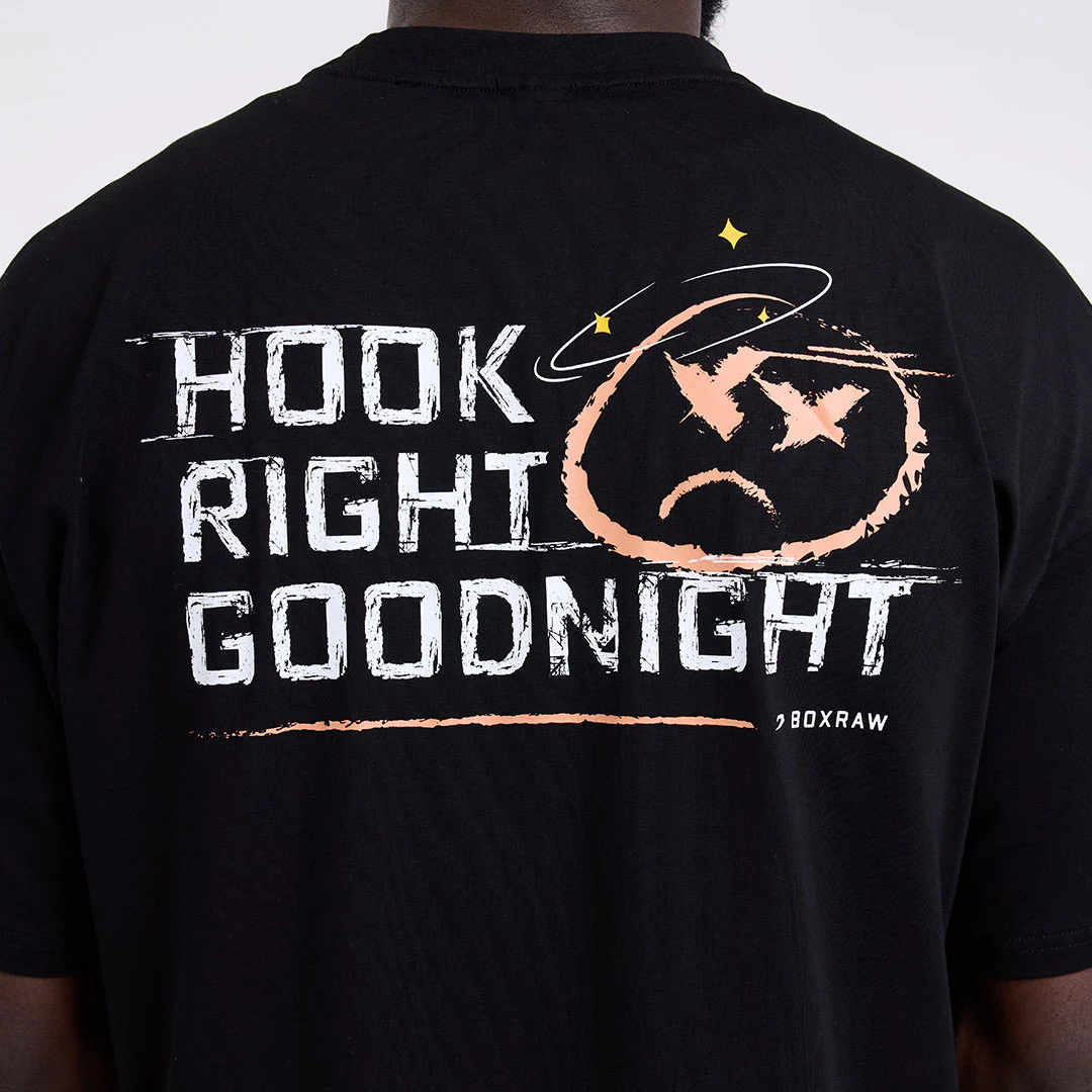T-shirt Boxraw Hook Right Goodnight Oversize Preto  - Image 7