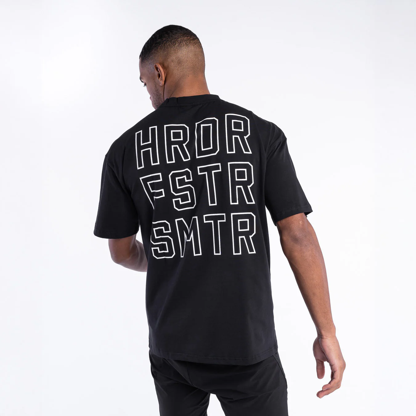 T-shirt Boxraw HRDR FSTR SMTR Oversize Preto 