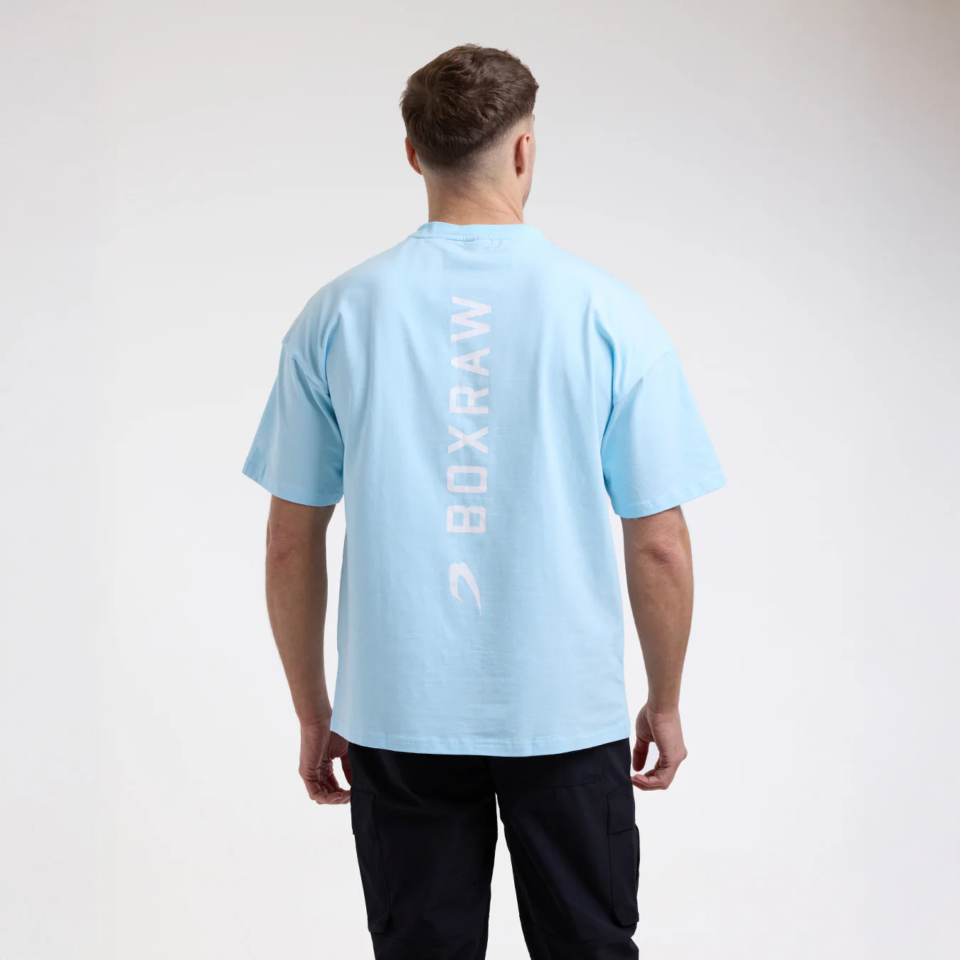 T-shirt Boxraw Lineal Oversize Azul  - Image 4