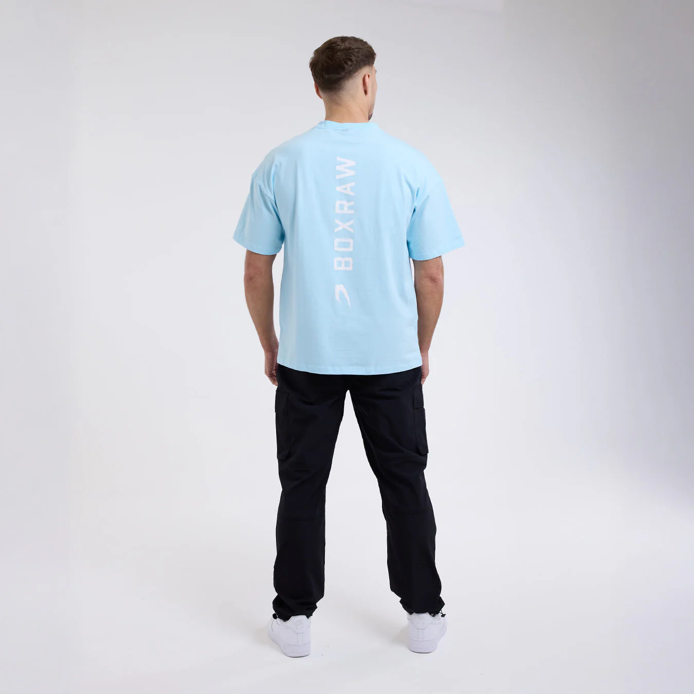 T-shirt Boxraw Lineal Oversize Azul  - Image 6