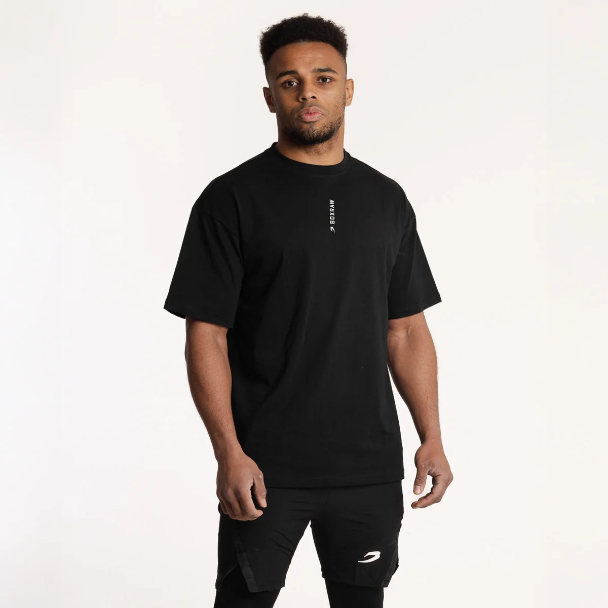 T-shirt Boxraw Lineal Oversize Preto  - Image 5