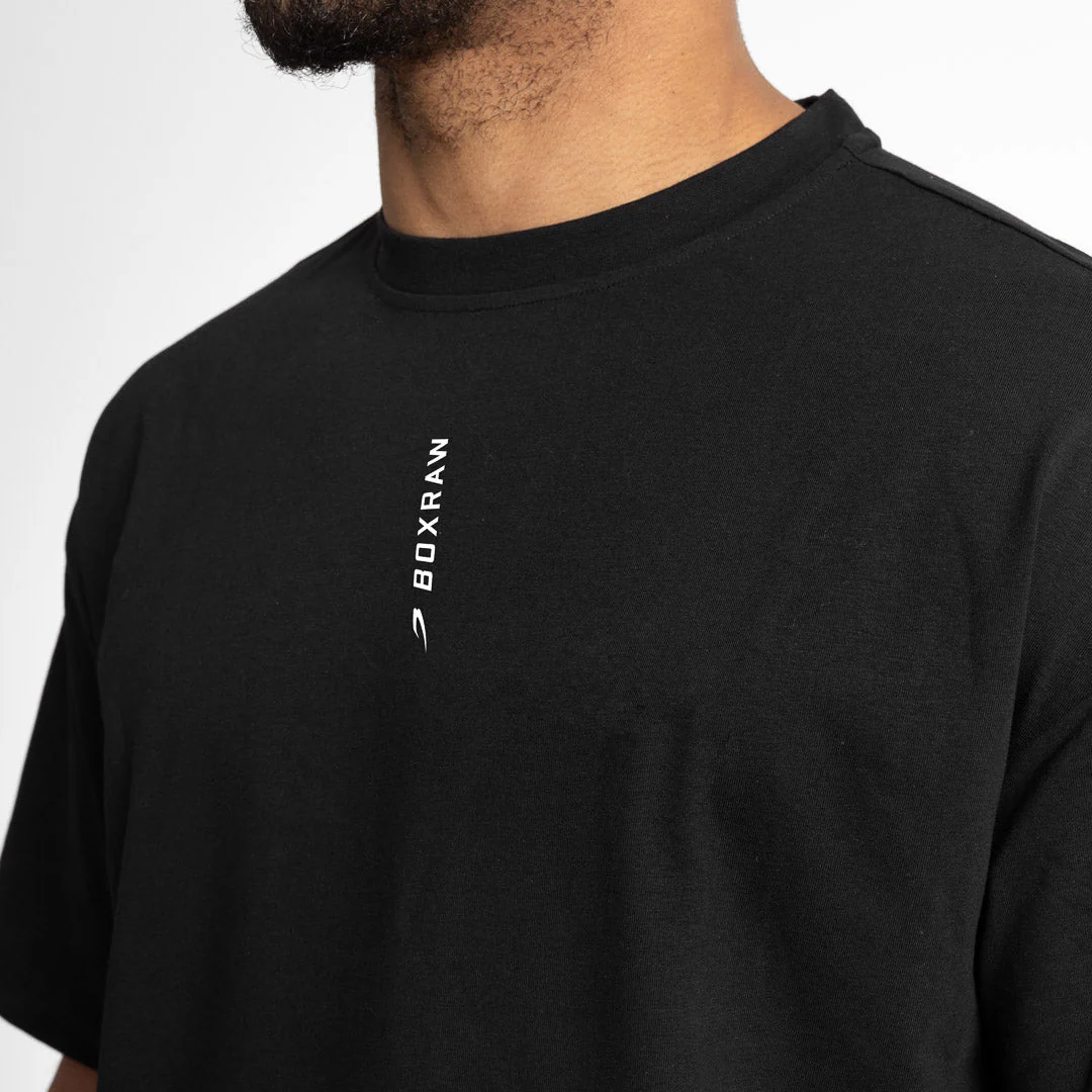 T-shirt Boxraw Lineal Oversize Preto  - Image 8