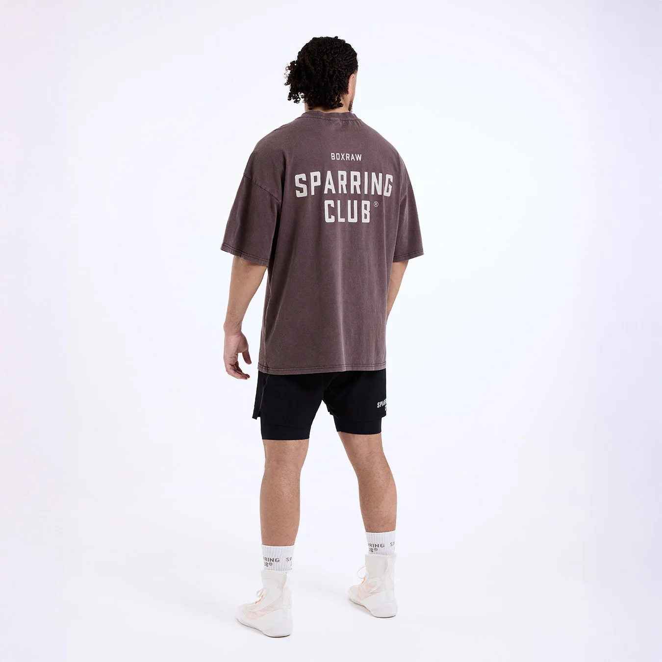 T-shirt Boxraw Sparring Club Oversize Castanho - Image 3