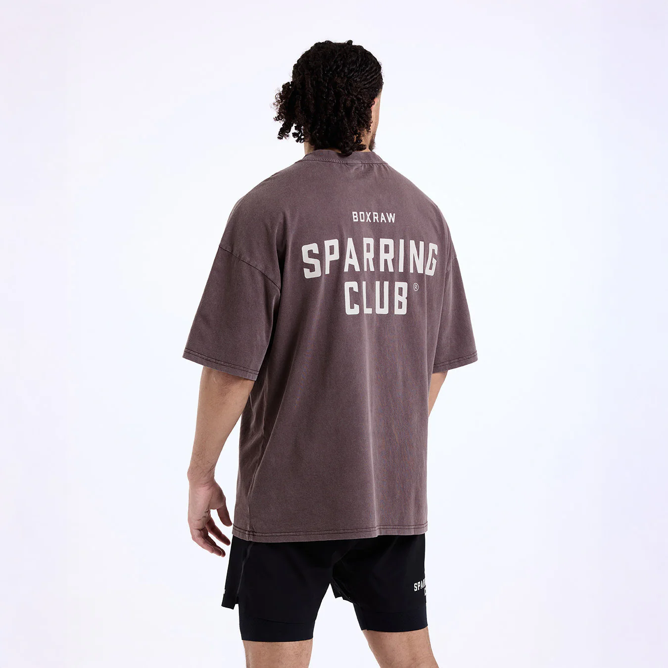 T-shirt Boxraw Sparring Club Oversize Castanho - Image 4
