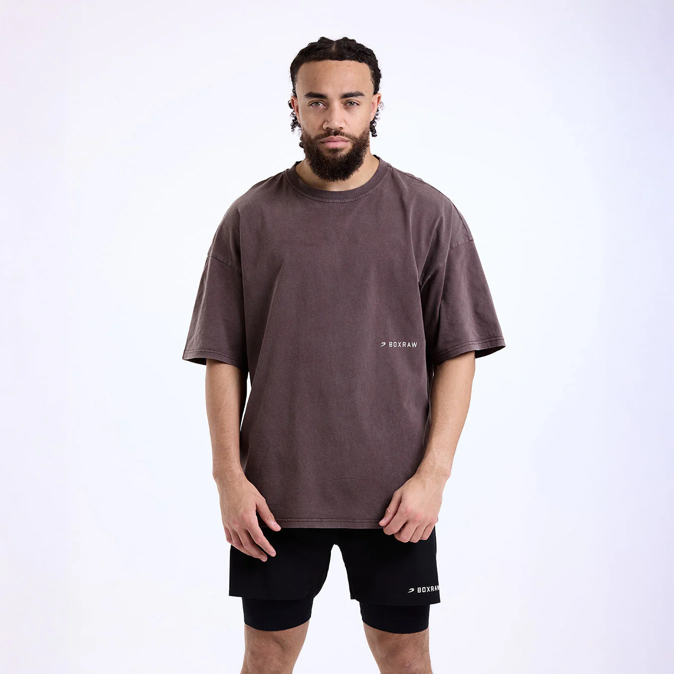 T-shirt Boxraw Sparring Club Oversize Castanho - Image 5