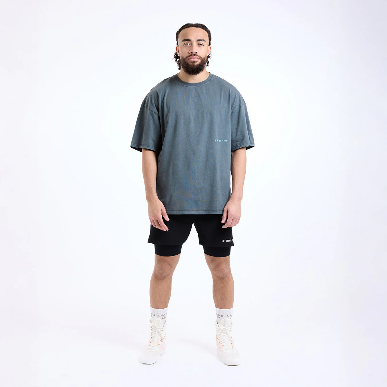 T-shirt Boxraw Sparring Club Oversize Cinzento  - Image 6