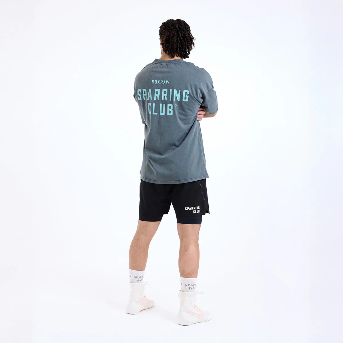T-shirt Boxraw Sparring Club Oversize Cinzento  - Image 7