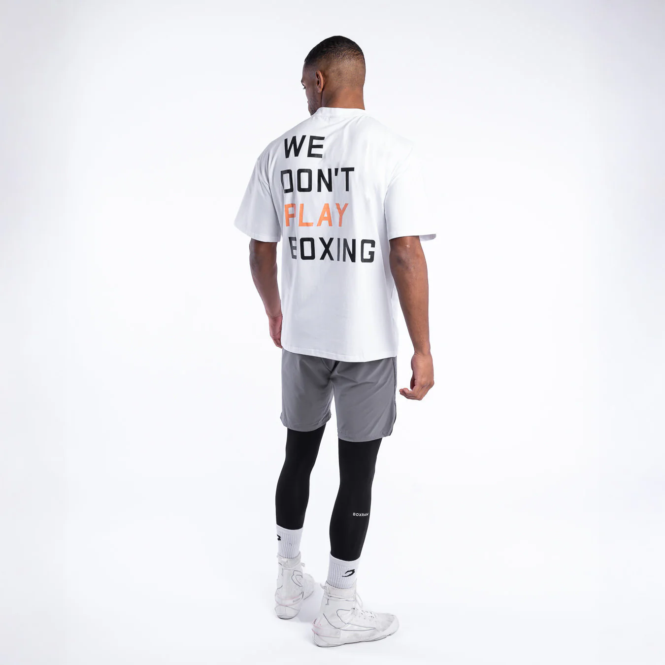 T-shirt Boxraw We Don't Play Boxing Oversize Branco 