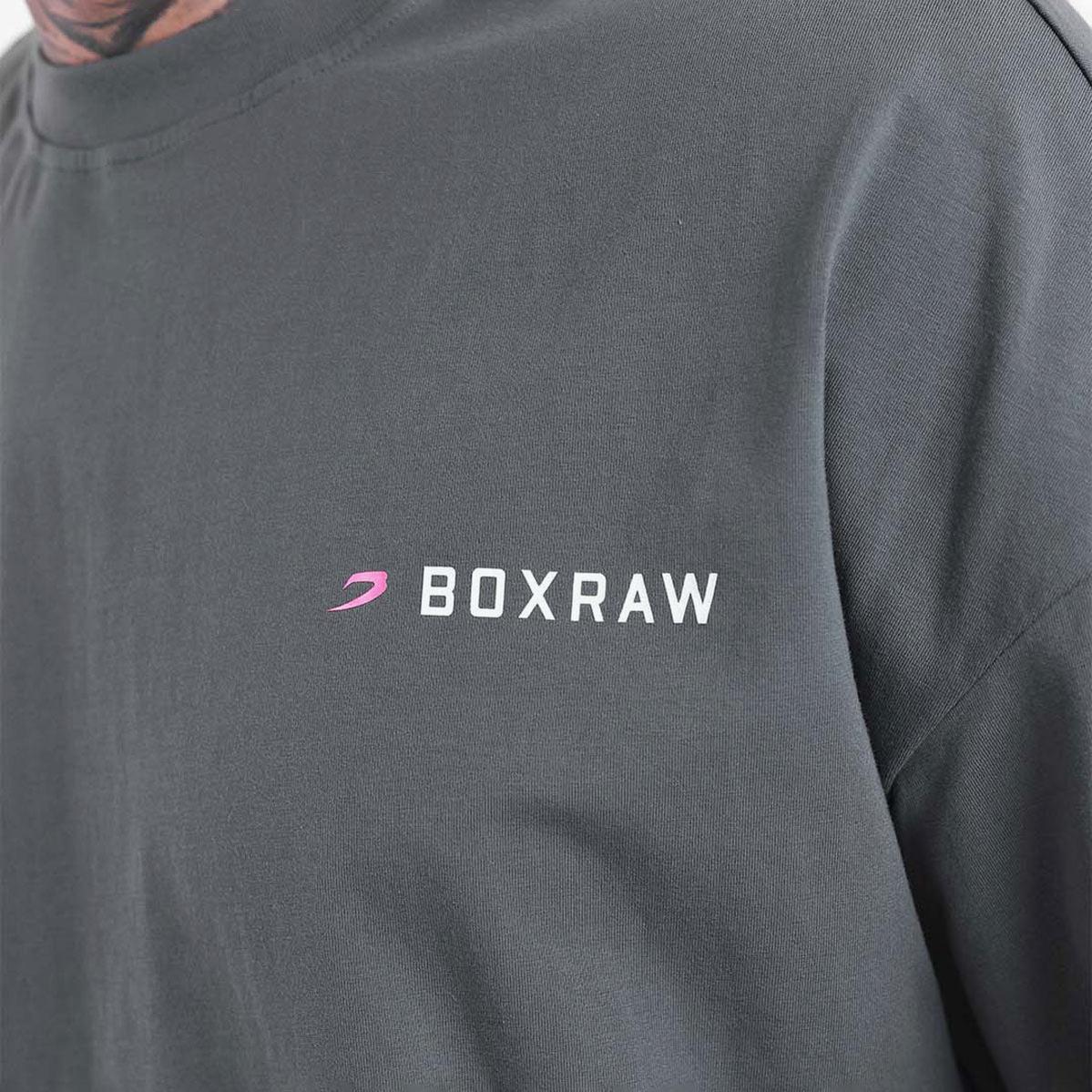 T-shirt Boxraw We Don't Play Boxing Oversize Cinza-rosa  - Image 7
