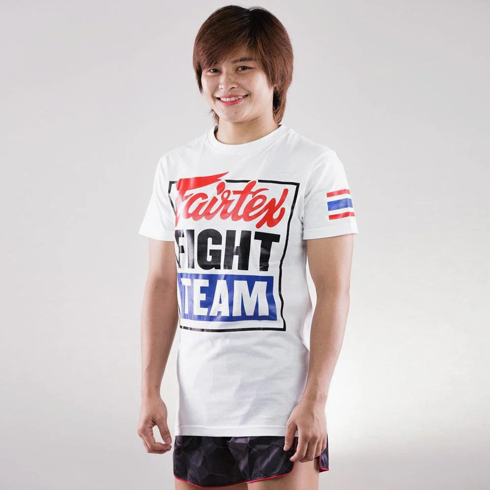 T-shirt Fairtex Fight Team TST51 Branco-azul  - Image 4