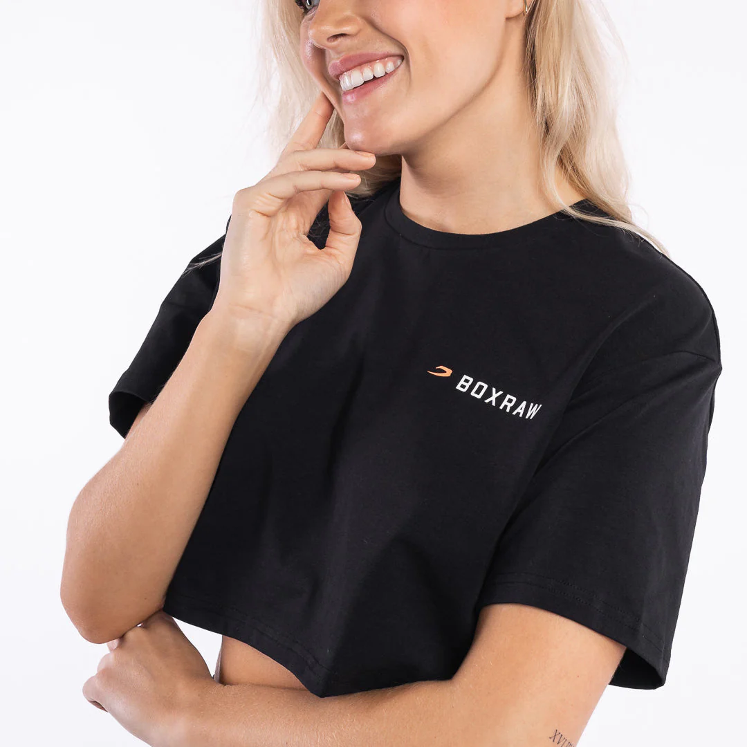 T-shirt mulher Boxraw We Don't Play Boxing Crop Preto  - Image 8