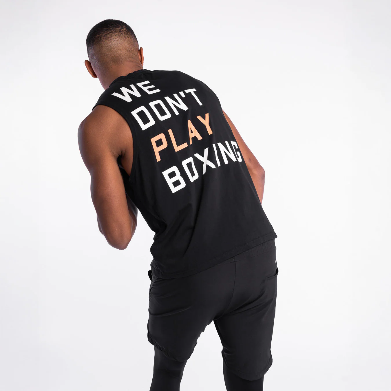 Camiseta sem mangas Boxraw We Don't Play Boxing Preto  - Image 4