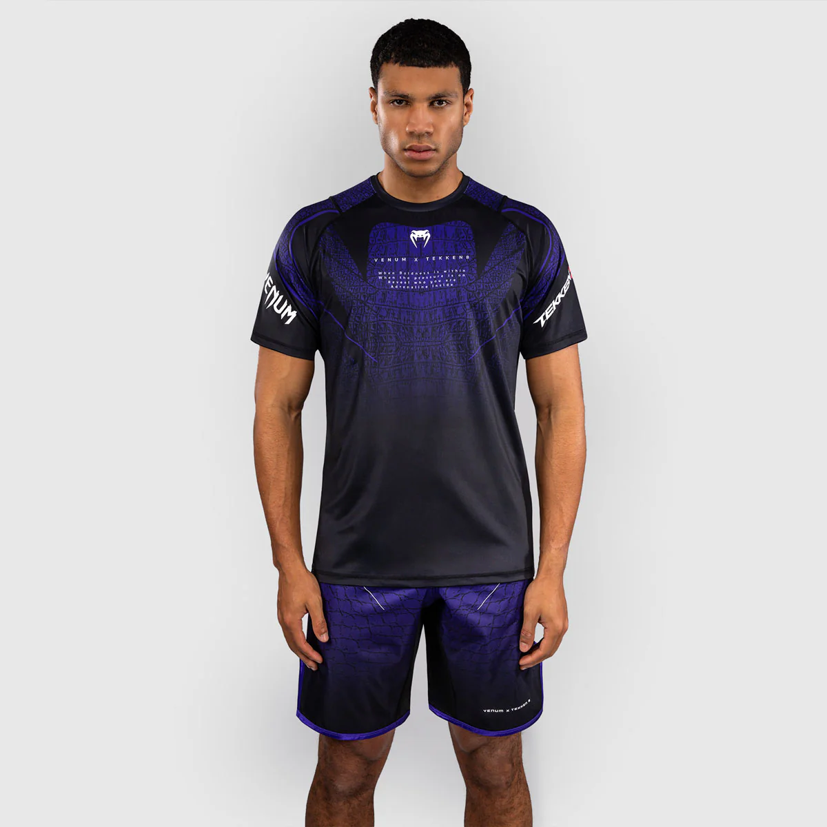 T-shirt Venum Dry Tech Tekken 8 Kazuya Preto-roxo 
