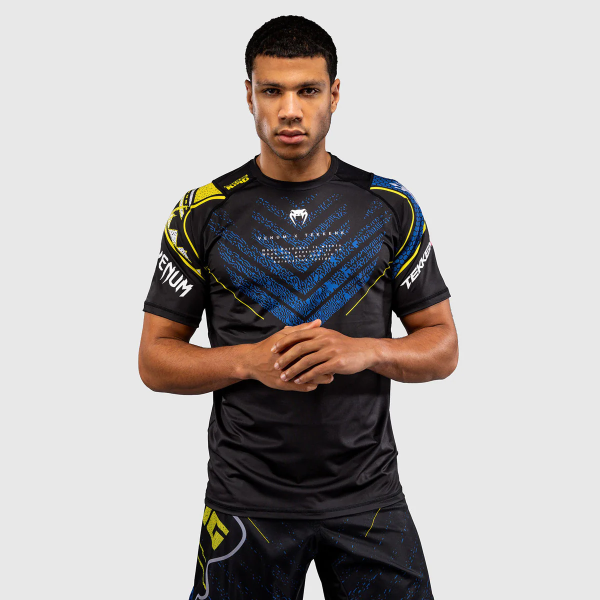 T-shirt Venum Dry Tech Tekken 8 King Preto-amarelo 